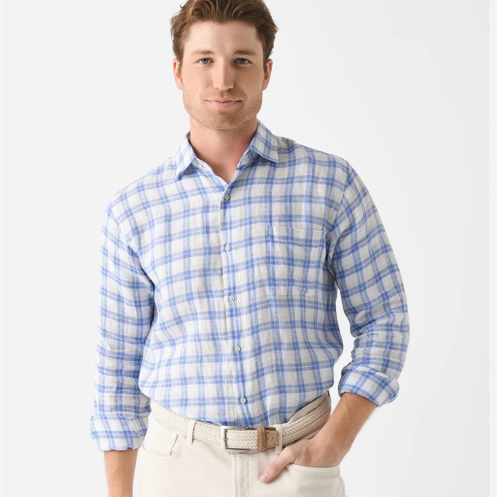 NWT Peter Millar Edisto Linen Sport shirt
